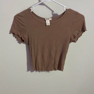 light brown crop top